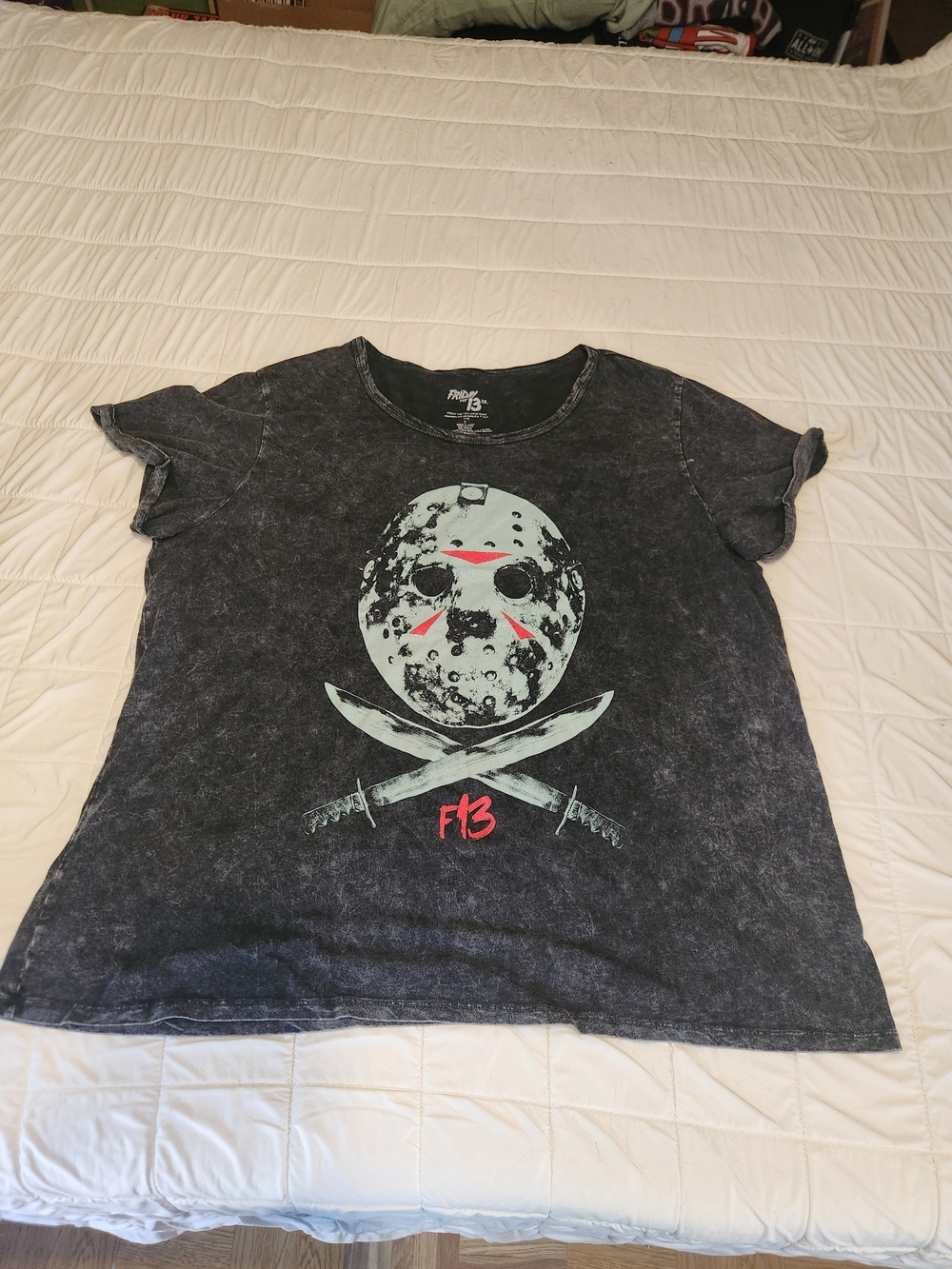 Torrid Friday The 13th Black Mineral-Wash Tee